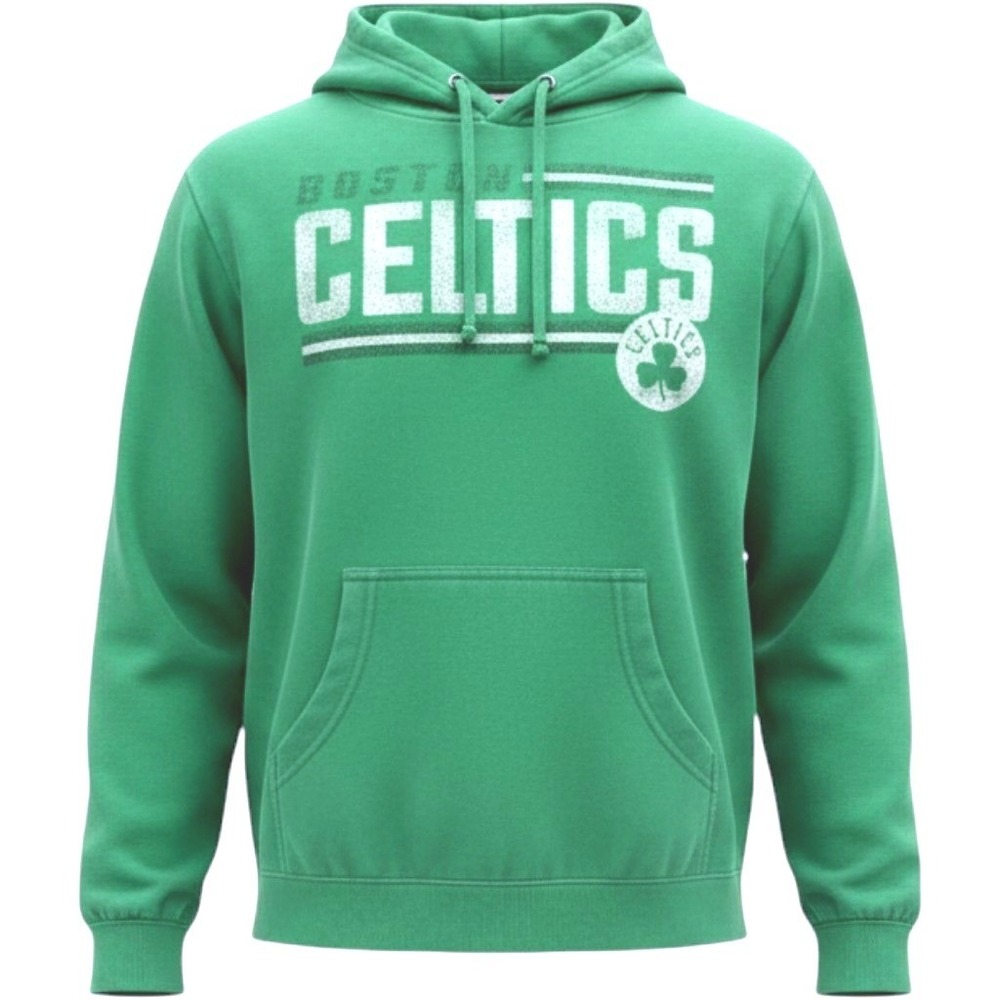 Fanatics Boston Celtics NBA Mens Green Pullover Hoodie Distressed Vintage Medium